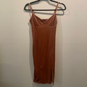 Blush Pink Velvet Mini Dress